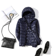 Load image into Gallery viewer, Down Jacket Slim Hooded Outerwear
