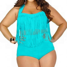 Load image into Gallery viewer, Island Rhythm Retro Tassel High-Waist Bikini Set