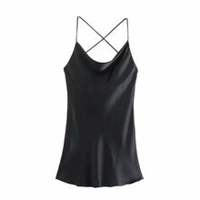 Load image into Gallery viewer, Tie Dye Satin Short Strappy Sexy Backless Dresses