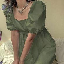 Load image into Gallery viewer, Puff Sleeve Backless Dress