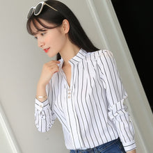 Load image into Gallery viewer, Stripe Print Casual Long Sleeve
