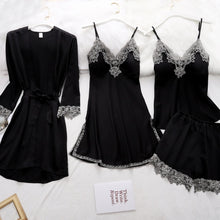 Load image into Gallery viewer, 5PC Silk Robe Sleep Suit