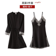 Load image into Gallery viewer, 5PC Silk Robe Sleep Suit