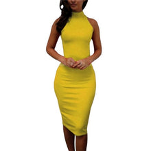 Load image into Gallery viewer, O-neck Midi Dress