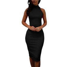 Load image into Gallery viewer, O-neck Midi Dress