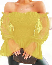 Load image into Gallery viewer, Off Shoulder Chiffon Blouse