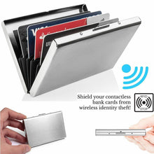 Load image into Gallery viewer, Anti-Scan RFID steel Metal Credit Card Holder Slim Blocking Wallet Case Business Card Protection Holder Case