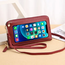 Load image into Gallery viewer, Crossbody Touchscreen Phone Mini Leather Crossbody Handbags