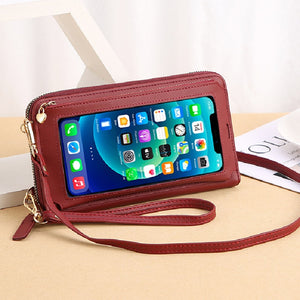 Crossbody Touchscreen Phone Mini Leather Crossbody Handbags