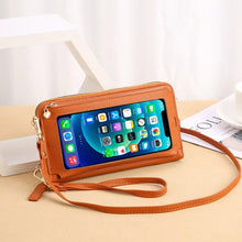 Load image into Gallery viewer, Crossbody Touchscreen Phone Mini Leather Crossbody Handbags