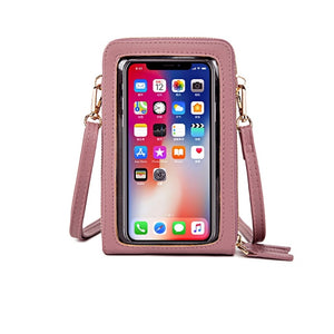 Touch Screen Shoulder Bag 3 Layers Phone Wallet Female Small Messenger Purse Phone Bag For iPhone Samsung Clutch Bags Universal