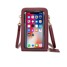 Load image into Gallery viewer, Touch Screen Shoulder Bag 3 Layers Phone Wallet Female Small Messenger Purse Phone Bag For iPhone Samsung Clutch Bags Universal