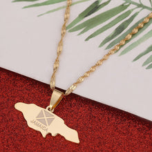 Load image into Gallery viewer, Jamaica Map Pendant Necklaces J