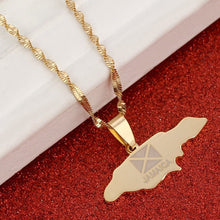 Load image into Gallery viewer, Jamaica Map Pendant Necklaces J