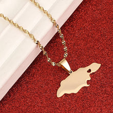 Load image into Gallery viewer, Jamaica Map Pendant Necklaces J