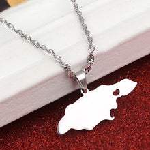 Load image into Gallery viewer, Jamaica Map Pendant Necklaces J