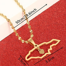 Load image into Gallery viewer, Jamaica Map Pendant Necklaces J
