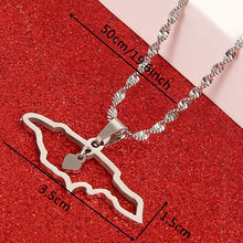 Load image into Gallery viewer, Jamaica Map Pendant Necklaces J
