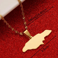 Load image into Gallery viewer, Jamaica Map Pendant Necklaces J