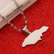 Load image into Gallery viewer, Jamaica Map Pendant Necklaces J