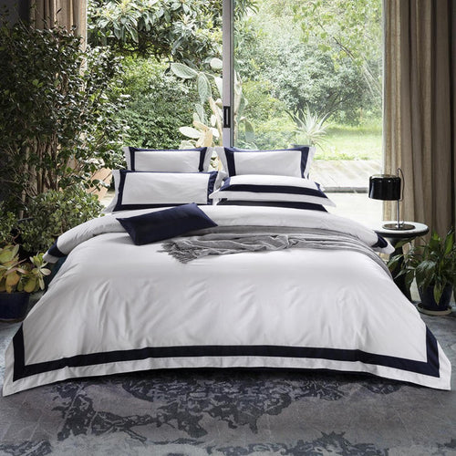 Egyptian Cotton Hotel White Bedding Set Luxury