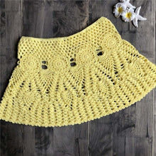 Load image into Gallery viewer, Floral Crochet Mini skirt