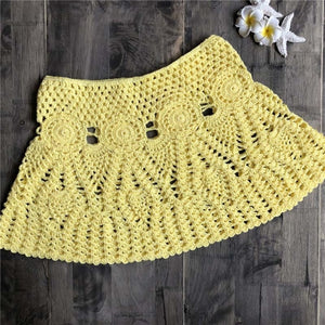 Floral Crochet Mini skirt