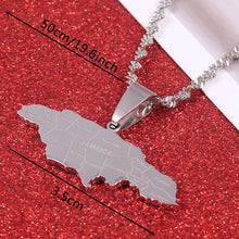 Load image into Gallery viewer, Jamaica Map Pendant Necklaces J