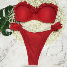 Load image into Gallery viewer, Strapless Lace Swimwear Padded Push-up