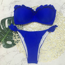 Load image into Gallery viewer, Strapless Lace Swimwear Padded Push-up