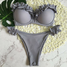 Load image into Gallery viewer, Strapless Lace Swimwear Padded Push-up