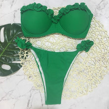 Load image into Gallery viewer, Strapless Lace Swimwear Padded Push-up