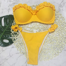 Load image into Gallery viewer, Strapless Lace Swimwear Padded Push-up